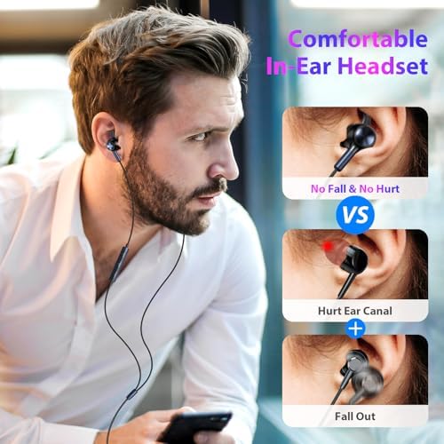 APETOO USB-C Sports Earbuds – Sweatproof Wired Headphones with Anti-Fall Wingtips, Deep Bass Audio, and Hands-Free Calling – Ideal for Active Lifestyles and Compatible with i Phone 16 & Galaxy Devices for Exceptional Comfort and Performance