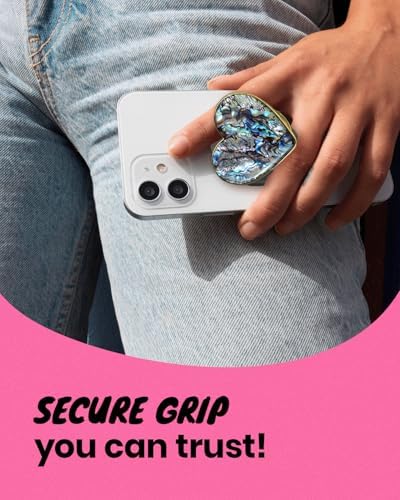 Chic Natural Seashell Heart-Shaped Phone Grip and Stand – Elegant Crème Mobile Accessory for Smartphones and Tablets – Ideal Collapsible Holder for Trendsetters Seeking Style and Functionality – Durable, Portable Design for Effortless Hands-Free Viewing