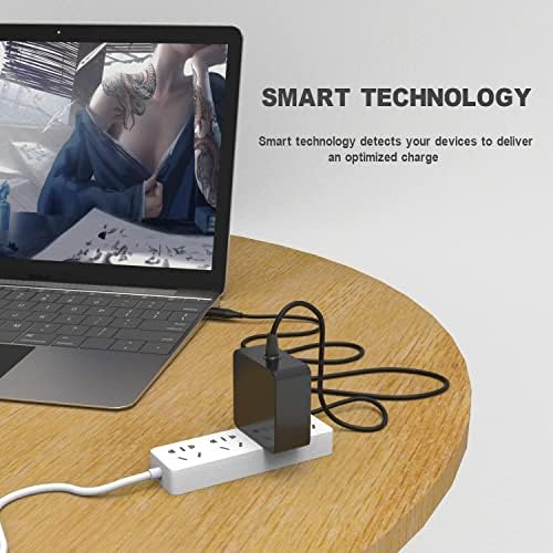 Universal 45 W USB-C Laptop Charger: High-Speed Type-C AC Adapter for Chromebook, Compatible with HP, Asus, Samsung, Acer, Lenovo, Dell, Fast Charging Solution for Enhanced Device Performance and Reliability