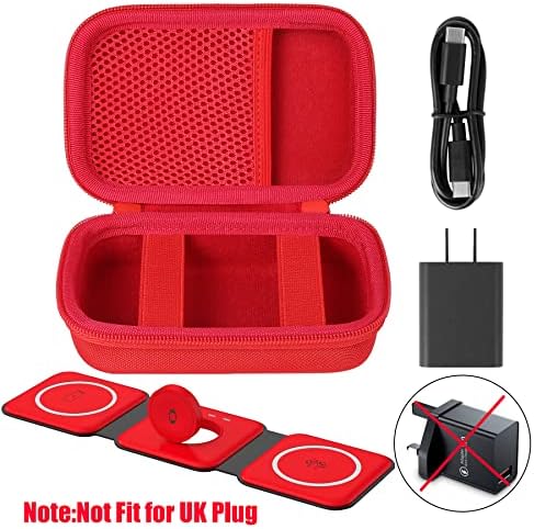 Aenllosi Premium Hard Shell Case for UCOMX Nano 3-in-1 Wireless Charger – Ultimate Protection & Portability for Travel Enthusiasts – Shockproof Design with Soft Lining for Scratch Resistance – Secure Zipper Closure for Everyday Use