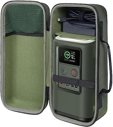 Ultimate Protection for On-the-Go Charging: co2 CREA Hard Travel Case for Anker Power Core Reserve 192 Wh Power Bank – Lightweight, Shockproof, and Stylish Black Design with Custom Compartments for Accessories and Quick Access Zippers