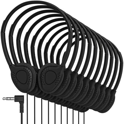 Maeline 20-Pack On-Ear Headphones with 3.5 mm Plug – Premium Bulk Audio Solution for Schools and Offices – Adjustable Fit, Durable Design, and Reliable Sound Performance for Kids and Professionals