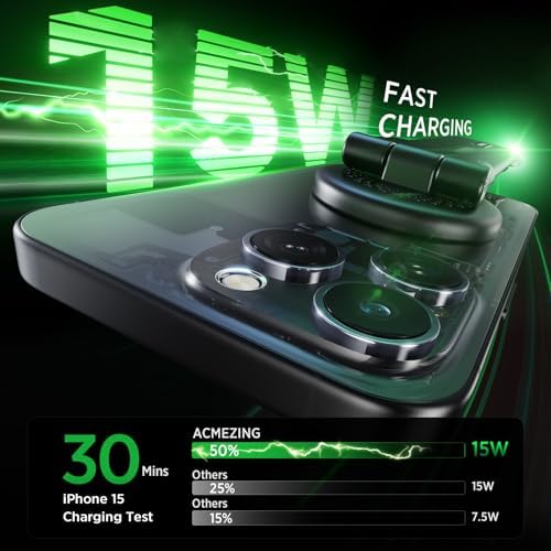 Revolutionary 15 W Mag Safe Car Charger for i Phone: 360° Adjustable Aluminum Alloy Holder with Magnetic Wireless Fast Charging, Universal Compatibility for All Vehicles, Carbon Fiber Finish for Durability and Style