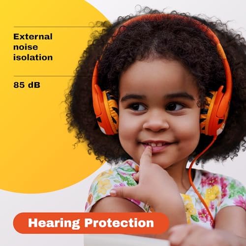 Kidrox Safe Sound Wired Toddler Headphones – Volume-Limited 85 d B Child-Friendly Headset for Ages 1-7 | Lightweight, Durable Design Perfect for Travel on Airplanes and Cars | Comfortable Fit for Tablets, i Pads, and More – Ensuring Safe Listening and Ultimate Entertainment Enjoyment
