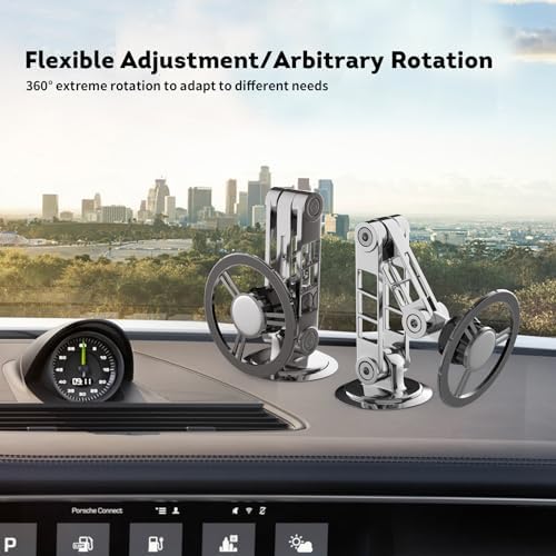 Elevate Your Driving Safety with the 2024 Mini Universal Magnetic Suction Car Phone Mount – Innovative Grey Aluminum Design, 360-Degree Rotatable for Optimal Viewing, Seamless Mag Safe Compatibility with i Phone 11-15 Pro Max for Effortless Navigation and Convenience