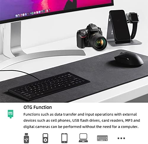 CUQI Portable Mini Keyboard – Compact 82 Scissor Keys for Effortless Typing on Android, Windows PCs, Laptops & Raspberry Pi – USB Wired Design for Enhanced Speed and Versatility