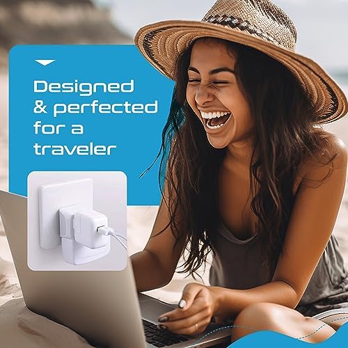 Ultimate Universal Travel Adapter: 35 W Fast Charging Power Converter with PD & QC 3.0, Dual USB-C & Triple USB Ports for Seamless Global Connectivity – Compatible with Type A, C, G, I Outlets for Effortless Charging Across EU, US, UK & Beyond – Perfect Travel Companion for Modern Explorers