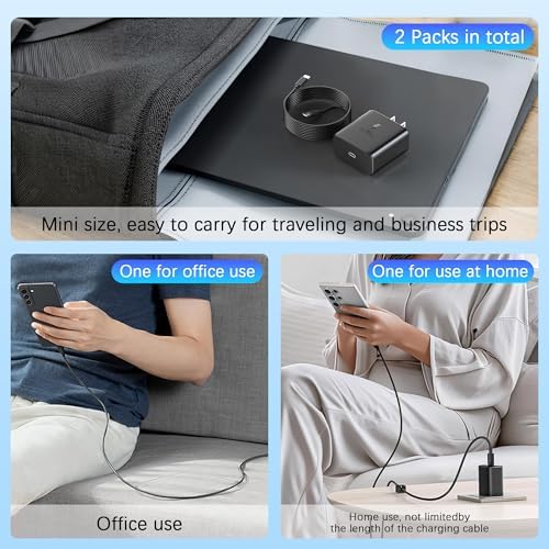 High-Speed 45 W USB-C Charger Duo for Samsung Galaxy S24 Series – Fast Charging Solution with PD 3.0 Support, Compatible with S23/S22/S21/Note10/20 – Compact & Durable Design for Everyday Use