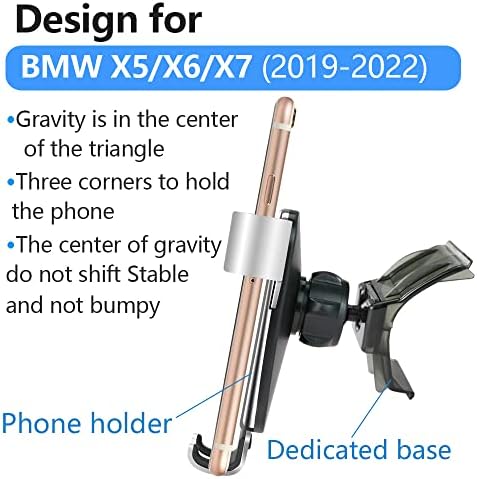 LUNQIN BMW X5, X6, X7 Car Phone Holder (2023-2026) – Premium Mobile Cradle for Secure Hands-Free Navigation and Quick Charging – Enhance In-Car Connectivity with Sleek, Durable Design and Effortless Installation