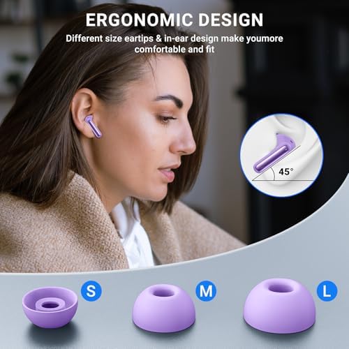 Elevate Your Audio Experience with Aoslen Wireless Earbuds – 2024 Hi-Fi Stereo Headphones Featuring 4 ENC Noise-Canceling Microphones, 42-Hour Playtime & Bluetooth 5.3 Connectivity – Perfect for Android & i OS Users, Sleek Design with LED Power Display for Ultimate Convenience
