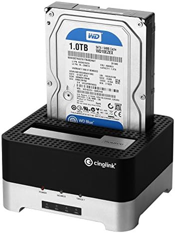 Cinolink USB 3.0 to SATA Docking Station for 2.5/3.5 Inch Drives – 12 TB Support, Fast 5 Gbps Data Transfer, Compatible with Windows, Mac, Linux, Android TV, PS4, Xbox One – Effortless Backup & Access Solution