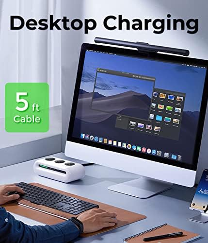 Optimize Your Productivity with the i Swift 65 W USB-C Multi-Device Charging Hub – 6-in-1 Power Strip Featuring 3 AC Outlets, 2 High-Speed USB-C Ports, and 1 USB-A Slot – 5 ft Extension Cord for Flexible Workspace Setup – Advanced Surge Protection for Ultimate Device Safety and Efficient Workflow