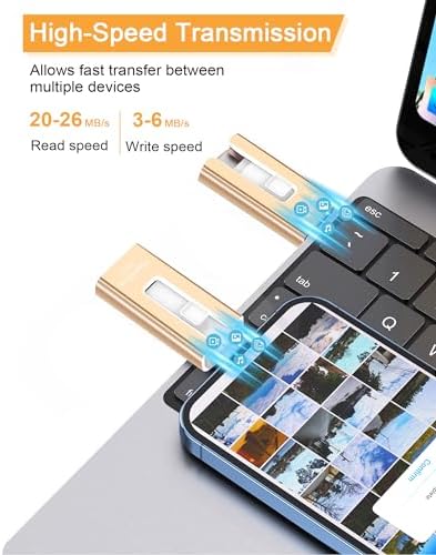 256 GB High-Speed USB Flash Drive for Phones & Tablets – Ultimate Photo & Video Storage Solution with Enhanced Compatibility & Plug-and-Play Convenience (Sleek Black Design)