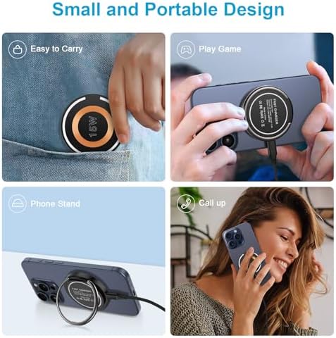 Samsung S25 Ultra Magnetic Wireless Charger – 15 W Fast Charging Pad with PD 3.0 Adapter for i Phone 16/15 Pro Max, Galaxy S25/S24/S23, and Pixel 9/8 Pro – Ultimate Compatibility & Superior Speed for Home & Office Use