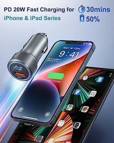 OKRAY Triple Pack 36 W Dual USB C Car Charger – Fast PD3.0 & QC3.0 Charging Adapter with 12 V Compatibility for i Phone 16-12 Pro Max, Samsung Galaxy S25-S24, Pixel 9-8 – Compact & Reliable Power on the Go