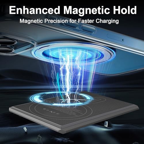 Ultra-Slim 5000 m Ah Magnetic Wireless Charger – Fast 15 W & 20 W PD Power Bank for i Phone 16/15/14/13 Pro Models – Sleek Travel-Friendly Design with Durable Metal Finish and LED Status Display for On-the-Go Charging Solutions