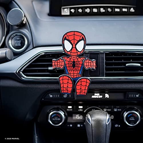Marvel Spiderman Hug Buddy Adjustable Air Vent Smartphone Holder – Universal Car Mount for i Phone, Samsung Galaxy, LG & More – Secure & Stylish Phone Accessory for Safe Driving & Easy Navigation