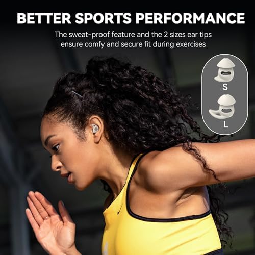 Sleepals Micro Sleep Earbuds for Side Sleepers | Ultra-Comfort Ergonomic Headphones with Moderate Noise Isolation | Lightweight 28 g Design for 28-Hour Playtime – Ideal for Travel, Relaxation, and Restful Sleep in Elegant Beige
