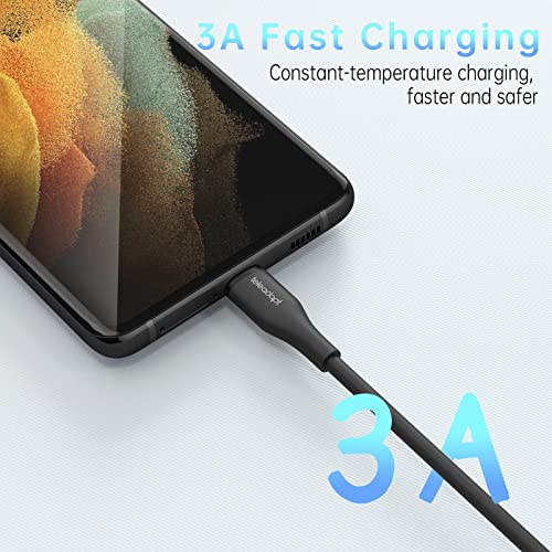 Ultra-Soft Silicone USB C Charger Cable for i Phone 15 Series & Galaxy S21 – 6 ft 60 W PD Fast Charging Cord for Mac Book Pro & i Pad Pro – Enhanced Durability & Flexible Reach for Superior Data Transfer