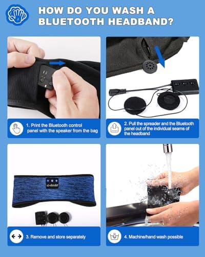 Revolutionary Wireless Sleep Headband with HD Sound: Ultimate Comfort Bluetooth Earphones for Relaxation, Fitness, and Travel – Sweat-Resistant Eye Mask for Active Lifestyles and All-Night Use