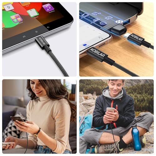 Ultra-Fast 100 W USB-C to USB-C Charging Cable Set – 5-Pack of 5 ft High-Speed Power Delivery Cables for i Phone 16, i Pad Pro, Samsung Galaxy S24 – Superior Compatibility and Durability for Efficient Data Transfer and Charging