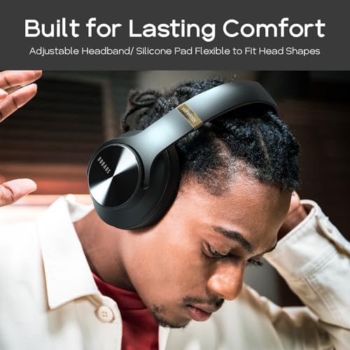 Transform Your Listening Journey with DOQAUS Over-Ear Bluetooth Headphones: 90-Hour Playtime, Tailored EQ Settings, and Superior Noise Cancellation for Unmatched Comfort and Audio Clarity in Music and Calls