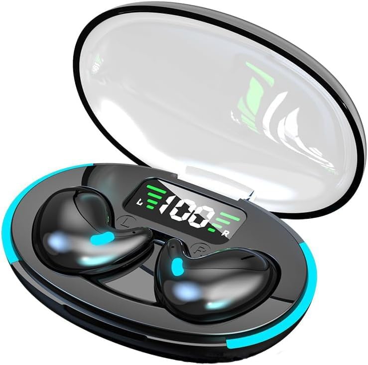 Revolutionize Your Sleep with Invisible Wireless Earbuds – IPX5 Waterproof Bluetooth 5.3 Headphones for Sensitive Sleepers, Ultra-Lightweight Design, Long Battery Life for Uninterrupted Comfort and Relaxation, Perfect for Meditation and Restful Nights