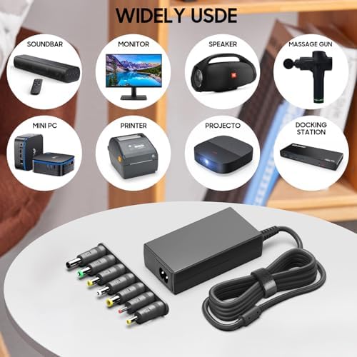 Universal 20 V AC Power Adapter for Bose Soundbars & Theragun Elite – Versatile 7 Barrel Plug Charger for Fast, Safe Power Delivery Across Multiple Devices – Lightweight & Durable Charging Solution for Home & On-the-Go Use