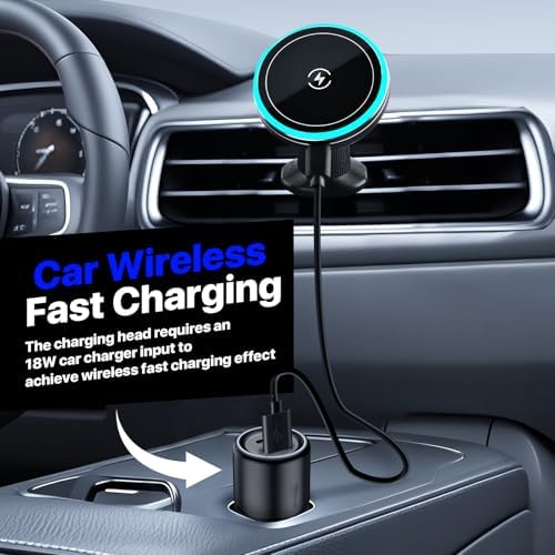for 15W MagSafe Car Mount Charger,Magnetic Wireless Car Charger for iPhone 16/15/14/13/12 Series, Auto- Magnetic Tight Phone Holder with Fast Charging, Secure Air Vent, 360° Adjustable,(A10K) – Enhanced Compatibility and Speed
