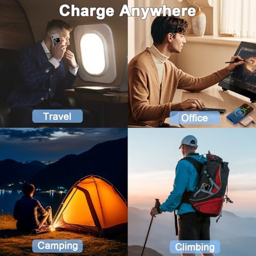 10000 m Ah Portable Power Bank with PD15 W Fast Charging – Versatile 4 Outputs & 3 Inputs, Built-in Type-C & USB-A, Ideal for i Phone 16/15 Pro/Max & Samsung S22/S21 – Ultimate Travel Companion for On-the-Go Charging Solutions