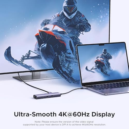 UGREEN Revodok 7 in 1 USB C Hub – Ultimate Connectivity Solution with Gigabit Ethernet, 4 K@60 Hz HDMI, 100 W PD Charging & Multi-Device Compatibility for Mac M1/M2/M3, i Phone 15 Pro, i Pad & Steam Deck – Elevate Your Tech Experience!