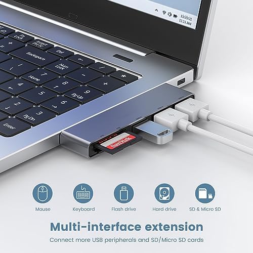 Enhance Your Digital Workspace with Fidioto USB Hub 2 Pack – Versatile 4-Port Adapter for Laptops & Macs, Featuring 1 Ultra-Fast USB 3.0 Port and 3 USB 2.0 Ports for Effortless Device Connectivity and Data Transfer, Ideal for Busy Professionals and Students on the Move