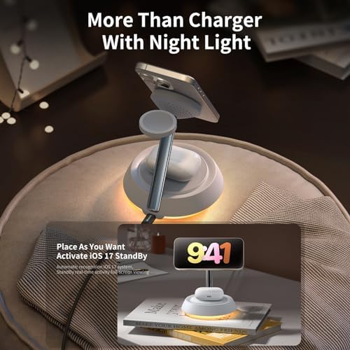 Mcdodo 3-in-1 Wireless Charging Station for Apple Devices – Ultra-Fast 22.5 W Magnetic Charger for i Phone 15/14/13/12, Air Pods Pro/2/3, and Apple Watch Ultra/8/7/SE/6/5/4/3/2 – Compact Design with Advanced Safety Features for Home, Office, and Travel Efficiency
