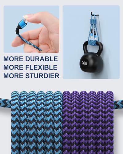 Elevate Your Charging Experience: i Phone 16 e Fast Charge Duo – Superior 2-Pack of 20 W USB C Power Adapters with Extra Long 10 FT Braided Cables for Maximum Flexibility and Compatibility – Ideal for i Phone 16/16 e/16 Pro/16 Pro Max/15/15 Pro & i Pad – Portable, Quick, Tangle-Resistant Charging Solution Designed for Modern Lifestyles