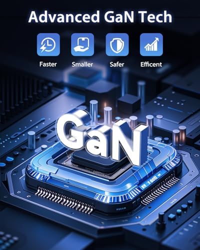 67 W Ga N USB-C Fast Charging Hub – 6-in-1 Power Station with Dual AC, USB-A & USB-C Ports, 5 ft Extension Cord, Ideal for Desktop, Office & Nightstand Use – Enhanced Speed, Versatility, and Device Compatibility