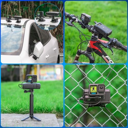 Suptig 10,000 m Ah Multi-Device Power Bank: Ultimate Fast-Charging Battery Solution for DJI Action Cameras 3, 4, 5 with Tripod Mount and Real-Time LCD Power Display – Enhanced Safety Features for Uninterrupted On-the-Go Filming and Versatile Charging of Mobile Devices