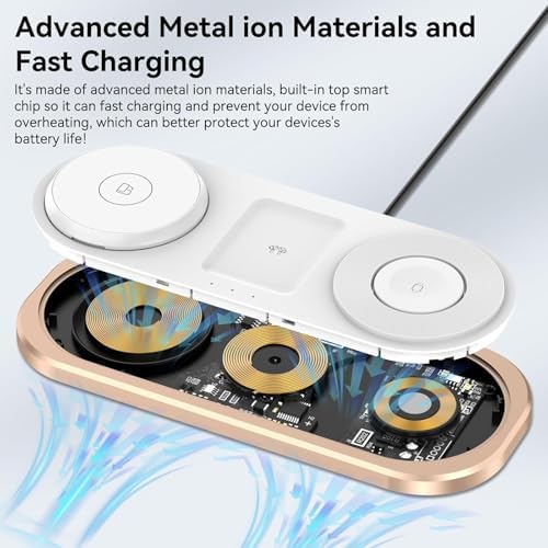 Ultimate 3-in-1 Wireless Charging Station for Apple Devices – Foldable & Portable Charger for i Phone 16/15/14/13/12 Series, Apple Watch Ultra/SE/6/5/4/3/2/1, and Air Pods Pro/2/3/4 – Fast, Efficient, and Travel-Friendly Design for Seamless Power Solutions