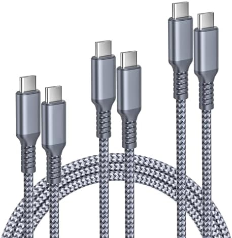 Elevate Your Charging Game with Elebase i Phone 16 Pro Max 3-Pack Charging Cables – 3.3 FT, 6.6 FT, 10 FT USB-C to USB-C Fast Charger for i Phone 16, Mac Book, Air Pods 4, i Pad Air 5/Mini 6, Samsung Galaxy S25/S24/S23 Ultra – Unmatched Durability & 100 W Rapid Power Delivery for Home, Office, and Travel Use