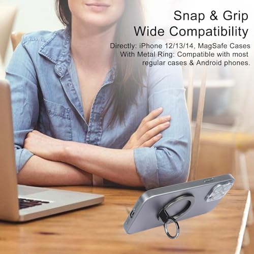 Experience Unmatched Elegance and Functionality with the EI Sonador Magnetic Phone Grip – Premium Transparent Gold Diamond Ring Holder for i Phone 14 Plus, 13, 12 Pro Max & Mini – Ideal for Effortless Selfies and Hands-Free Use, Enhanced Mag Safe Compatibility, Lightweight Removable Design for Ultimate Convenience