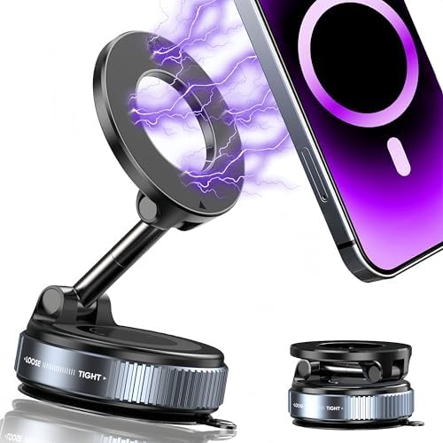 Enhanced 360° Magnetic Phone Holder for Cars & More – Versatile Hands-Free Suction Cup Mount for i Phone 16 Pro Max and Android Devices – Secure Magnetic Grip for Optimal Viewing Anywhere – Perfect for Gym, Shower, and Mirrors – Effortless Installation with Superior Compatibility and Safety