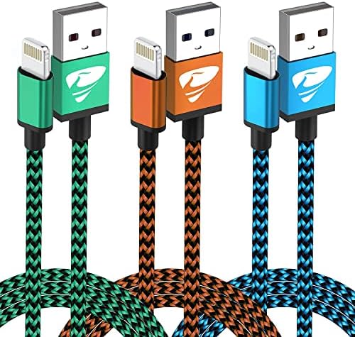 Aioneus 10 ft i Phone Charger 2 Pack – Apple Certified Lightning Cable with Fast Charging, Extra Long Nylon Braided Cord in Stylish Pink for i Phone 13, 12, 11, XS, XR, 10, 8, 7, 6 Plus – Unmatched Durability and Flexibility