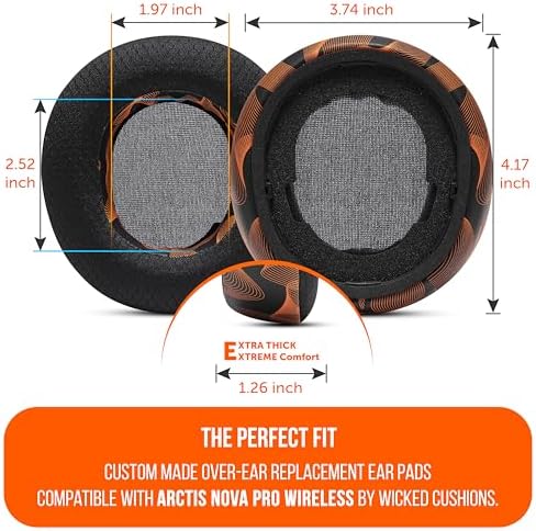 Experience Ultimate Comfort with WC Freeze Nova Pro Wireless Cooling Gel Earpads for Arctis Nova Pro – Exclusive 90’s Black Design, Enhanced Durability & Sound Isolation, Tailored Fit for Gamers Seeking Maximum Performance and Prolonged Play Sessions