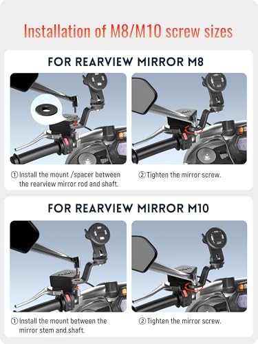 sincetop Quad Series Phone Holder for Bikes & Motorcycles – Premium Aluminum Handlebar Mount with Quick Lock Mechanism – Universal Fit for Mountain, Road, E-Bikes & Scooters – Securely Accommodates All Phone Sizes for Seamless Navigation and Hands-Free Experience