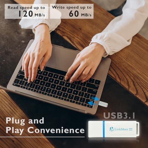 Maximize Your Data Storage with Link More EJECT32 256 GB USB 3.2 Flash Drive – Fast 100 MB/s Read Speeds & Retractable Design for Ultimate Portability and Compatibility with PC and Consoles