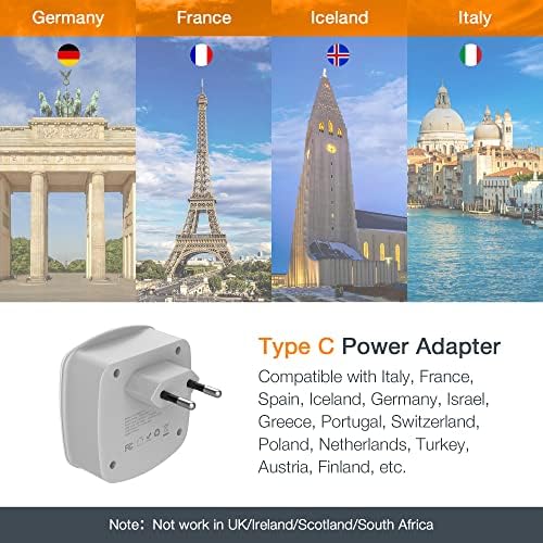 Ultimate TESSAN Type G UK Travel Plug Adapter with Dual USB Fast Charger Ports – Compact US to UK Power Converter for Effortless Global Connectivity in Scotland, London, Ireland, Kenya, Dubai & Qatar
