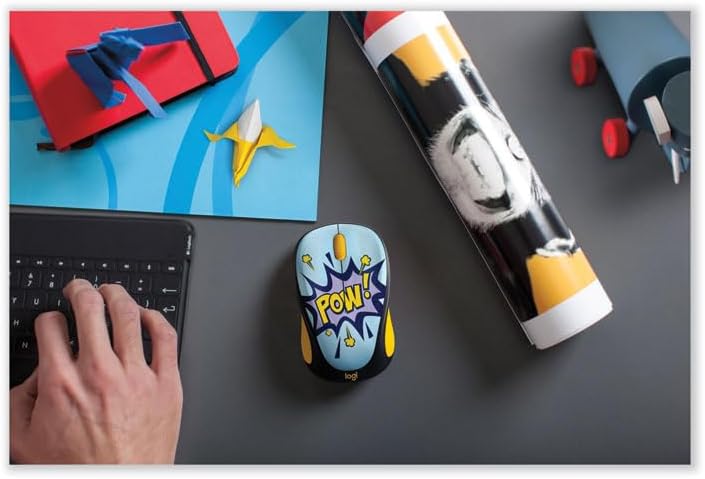 Logitech M325 Wireless Mouse in Cocktail Design – Ergonomic Comfort and Precision Tracking for All Operating Systems, Long Battery Life Up to 18 Months, Perfect for Travel and Home Office Setup