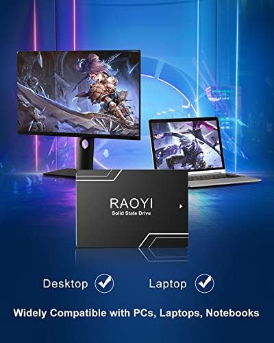 RAOYI 1 TB SATA III Solid State Drive – Lightning-Fast 550 MB/s Performance Upgrade for PCs & Laptops | Advanced 3 D NAND Flash Technology | Reliable Internal SSD for Enhanced Speed & Compatibility