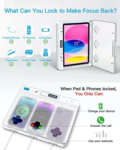 Timer Lock Box for iPad iPhone,Portable Phone Lock Box for Tablets,Folded Phone,Controller,TV remotes, Phone Locker to Help Kids Reduce Screen Time Focus to Achieve Goals(Green) – Enhanced Compatibility and Speed