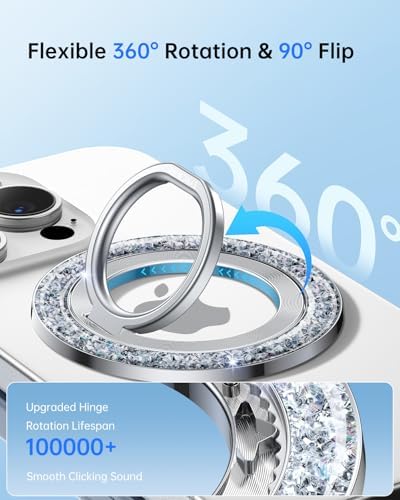 Syncwire Magnetic Phone Ring Holder – Titanium Alloy Kickstand for i Phone 12-16 Pro Max & Compatible Android Devices – Ergonomic Design, Enhanced Mag Safe Stability, Lightweight Grip for Ultimate Hands-Free Convenience