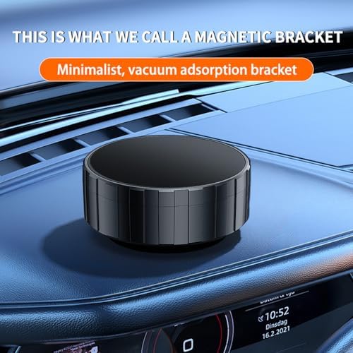 GOWENIC Magnetic Phone Mount – Versatile Vacuum Suction Holder for Car Dashboards, Kitchen, Gym, and Mirrors – Enhanced Magnetic Compatibility for Secure Device Organization – Sleek Black Design for All Environments – Perfect for Hands-Free Navigation and Recipe Following